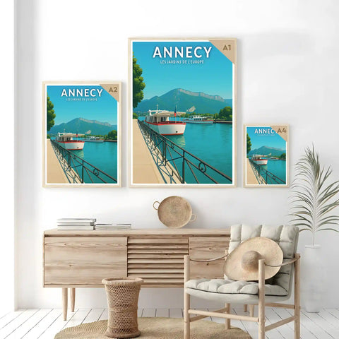 Affiche - Annecy - Les Jardins de l'Europe