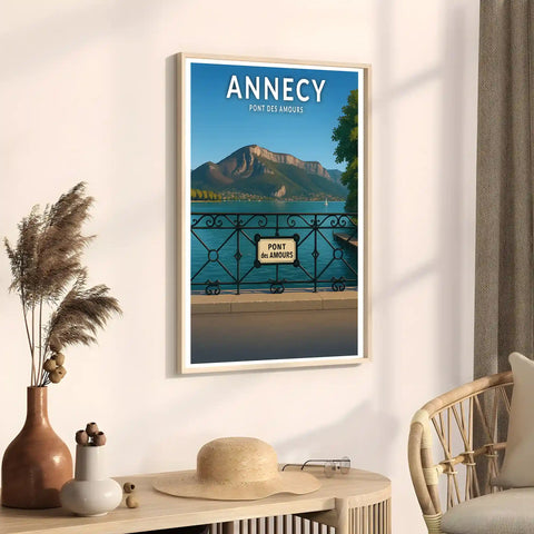 Affiche - Annecy - Pont des Amours