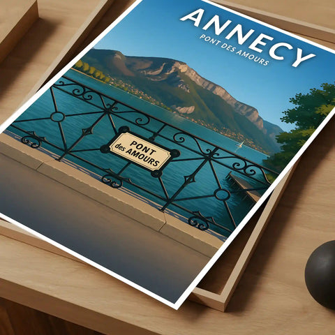 Affiche - Annecy - Pont des Amours