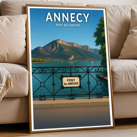 Affiche - Annecy - Pont des Amours