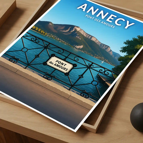 Affiche - Annecy - Pont des Amours