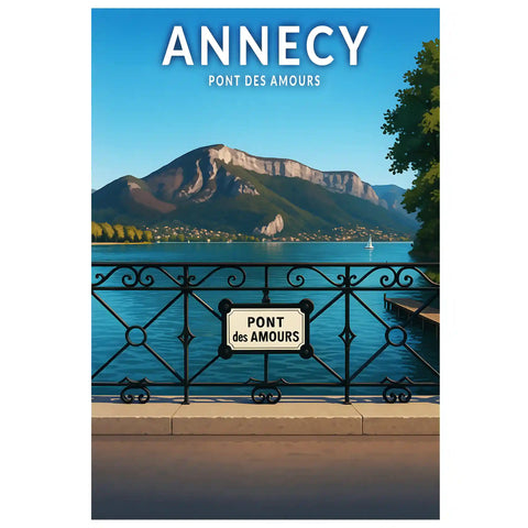 Affiche - Annecy - Pont des Amours