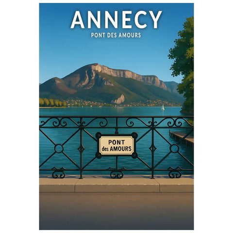 Affiche - Annecy - Pont des Amours
