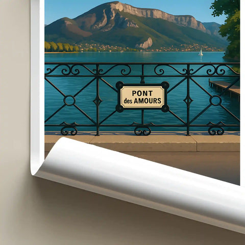 Affiche - Annecy - Pont des Amours
