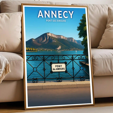 Affiche - Annecy - Pont des Amours