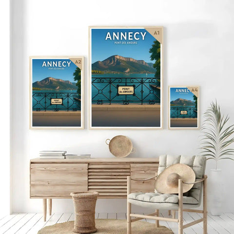 Affiche - Annecy - Pont des Amours