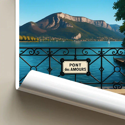 Affiche - Annecy - Pont des Amours