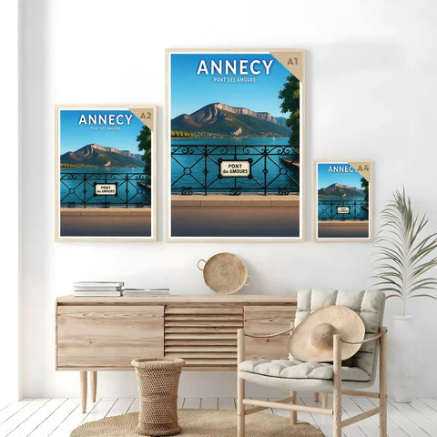 Affiche - Annecy - Pont des Amours