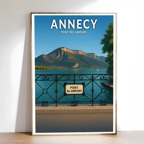 Affiche - Annecy - Pont des Amours