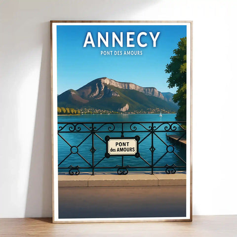 Affiche - Annecy - Pont des Amours