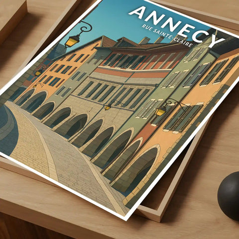 Affiche - Annecy - Rue Sainte-Claire
