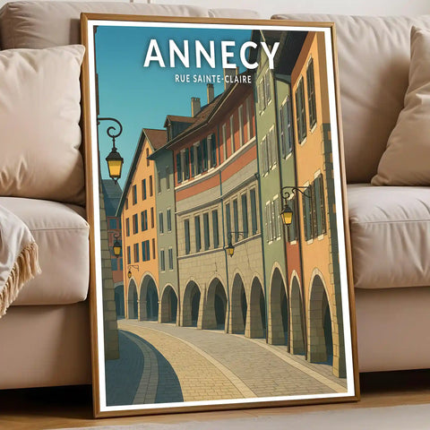 Affiche - Annecy - Rue Sainte-Claire