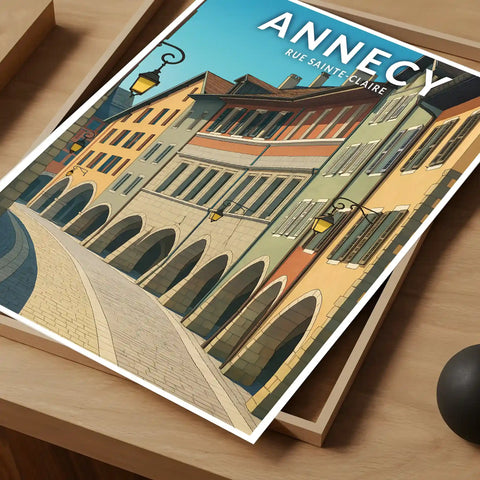 Affiche - Annecy - Rue Sainte-Claire