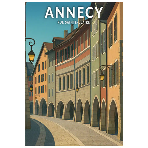 Affiche - Annecy - Rue Sainte-Claire