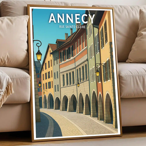 Affiche - Annecy - Rue Sainte-Claire