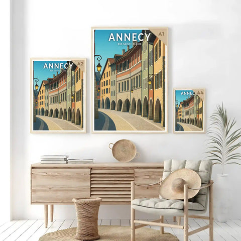 Affiche - Annecy - Rue Sainte-Claire