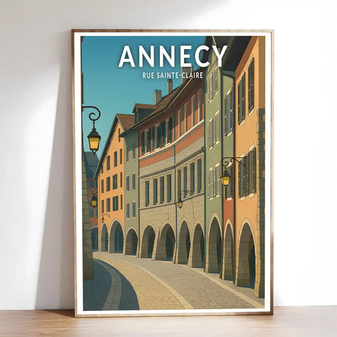 Affiche - Annecy - Rue Sainte-Claire