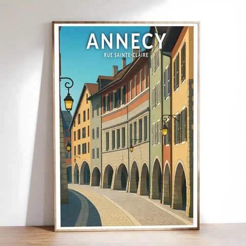 Affiche - Annecy - Rue Sainte-Claire