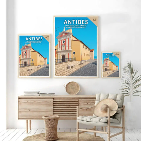 Affiche - Antibes - Cathédrale Notre-Dame-de-l'Immaculée-Conception