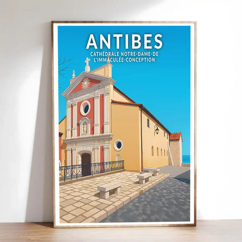 Affiche - Antibes - Cathédrale Notre-Dame-de-l'Immaculée-Conception