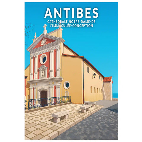 Affiche - Antibes - Cathédrale Notre-Dame-de-l'Immaculée-Conception