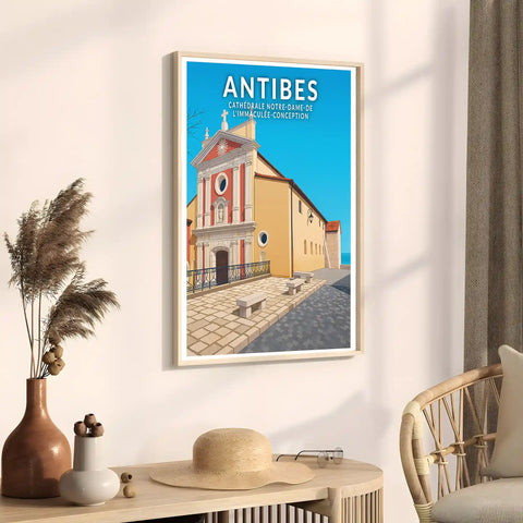 Affiche - Antibes - Cathédrale Notre-Dame-de-l'Immaculée-Conception