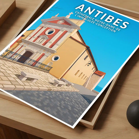 Affiche - Antibes - Cathédrale Notre-Dame-de-l'Immaculée-Conception