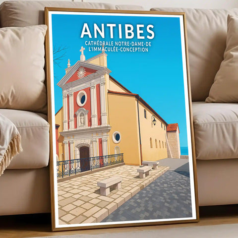 Affiche - Antibes - Cathédrale Notre-Dame-de-l'Immaculée-Conception