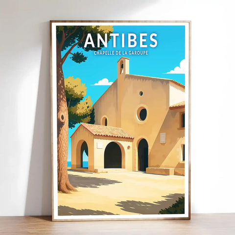 Affiche - Antibes - Chapelle de la Garoupe
