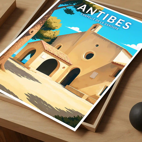 Affiche - Antibes - Chapelle de la Garoupe