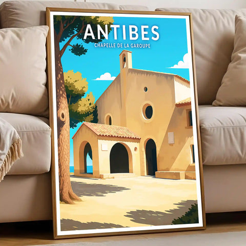 Affiche - Antibes - Chapelle de la Garoupe