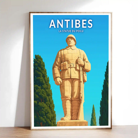 Affiche - Antibes - La Statue du Poilu