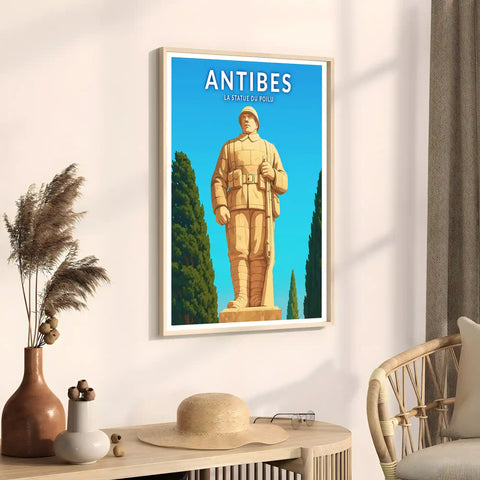 Affiche - Antibes - La Statue du Poilu