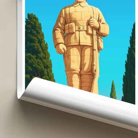 Affiche - Antibes - La Statue du Poilu