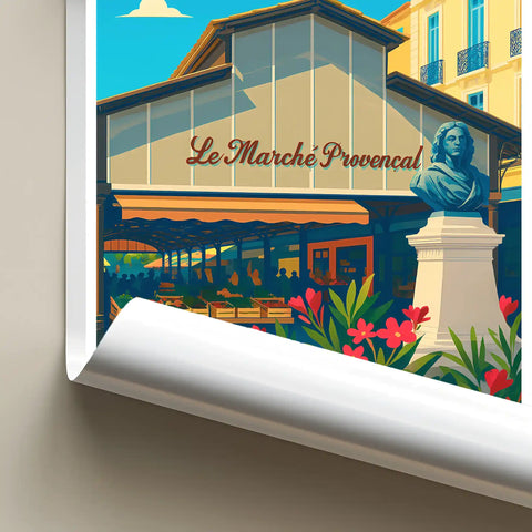 Affiche - Antibes - Le Marché Provençal