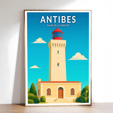 Affiche - Antibes - Phare de la Garoupe