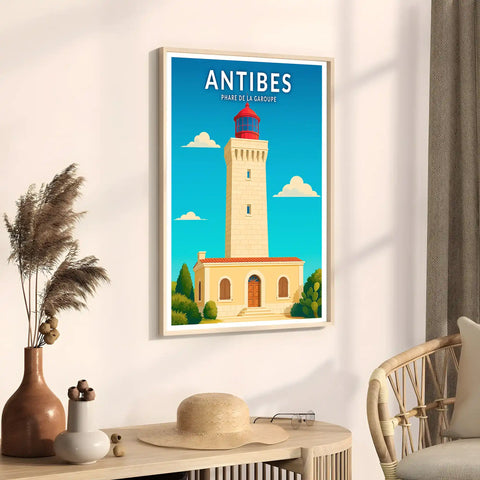 Affiche - Antibes - Phare de la Garoupe
