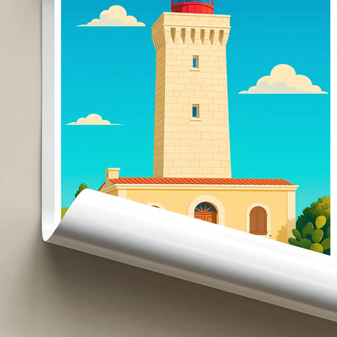 Affiche - Antibes - Phare de la Garoupe
