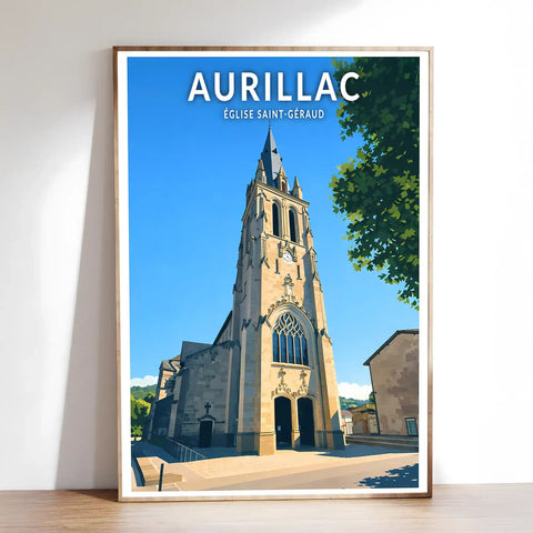 Affiche - Aurillac - Église Saint-Géraud