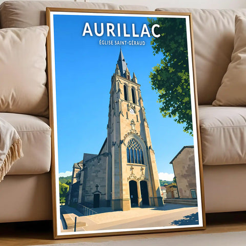 Affiche - Aurillac - Église Saint-Géraud