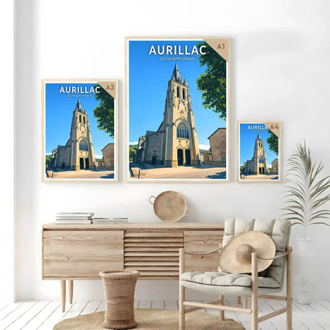 Affiche - Aurillac - Église Saint-Géraud