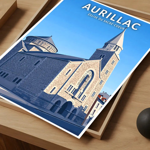 Affiche - Aurillac - Église du Sacré-Coeur