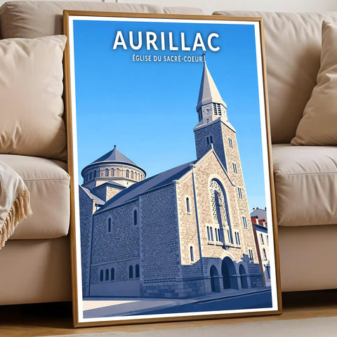 Affiche - Aurillac - Église du Sacré-Coeur