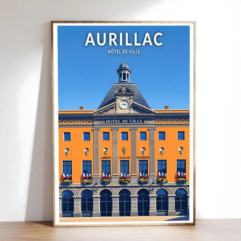 Affiche - Aurillac - Hôtel de Ville