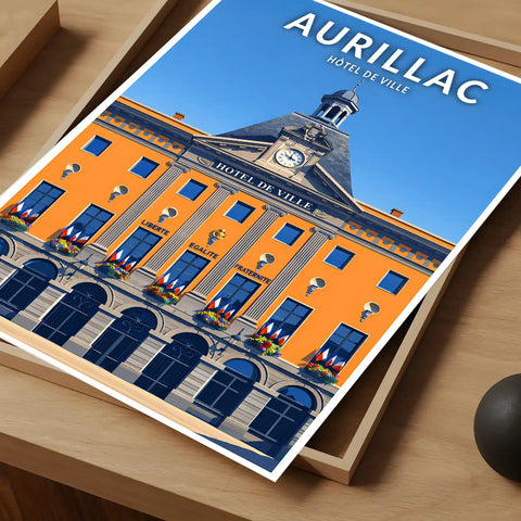Affiche - Aurillac - Hôtel de Ville