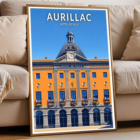 Affiche - Aurillac - Hôtel de Ville