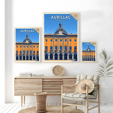 Affiche - Aurillac - Hôtel de Ville