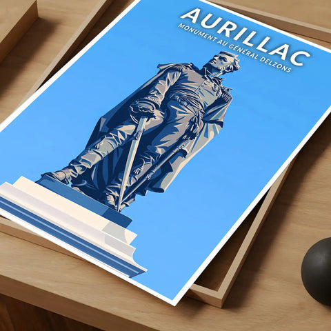Affiche - Aurillac - Monument au Général Delzons