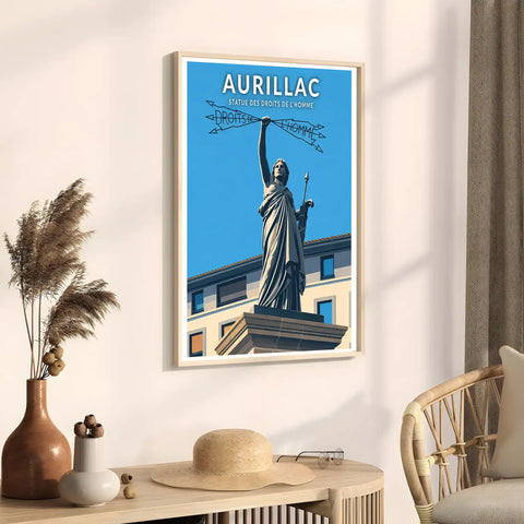 Affiche - Aurillac - Statue des Droits de l'Homme