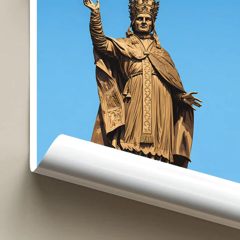 Affiche - Aurillac - Statue du Pape Gerbert